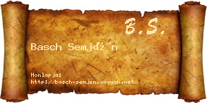 Basch Semjén névjegykártya